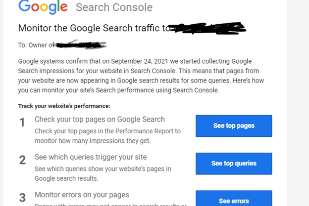 Search traffic of a domain in google search console
