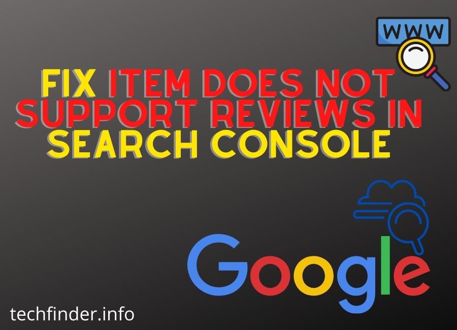 fix Item does not support reviews