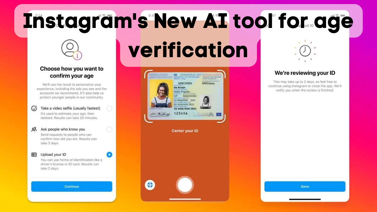 Instagram's New AI tool for age verification