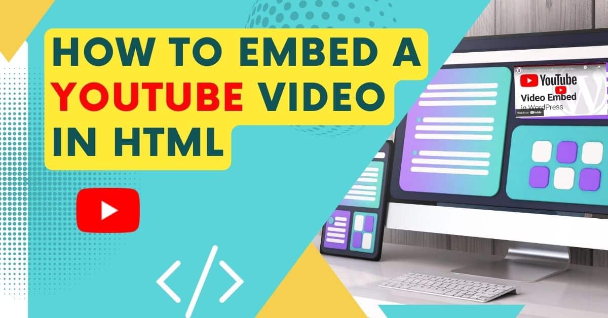 how to insert a youtube video to html