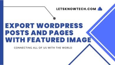 export wprdpress posts and pages with featured image